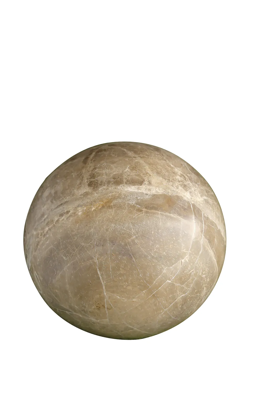 Sphère en marbre marron
