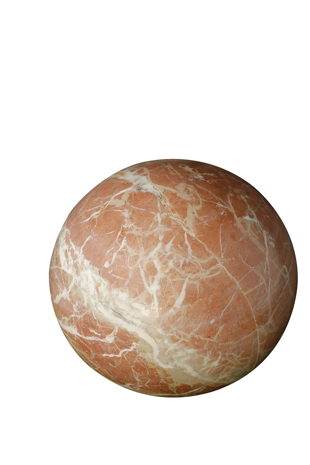 Sphère en marbre rouge